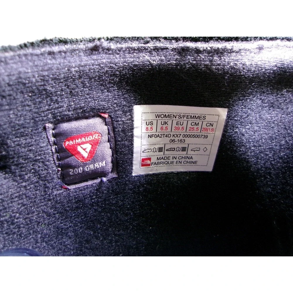 The‎ North Face Womens 8.5 Winter Boots Black Primaloft Insulated Tall Leather